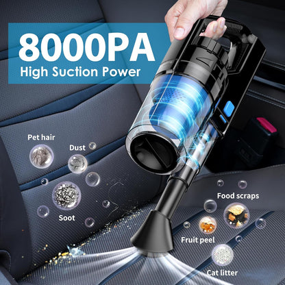 17-Piece Car Detailing Kit with Handheld Vacuum, Cleaning Brushes, and Windshield Tool - Comprehensive Interior Cleaning Supplies for Automotive Care