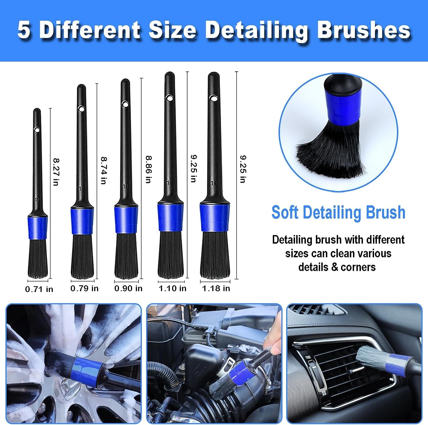 17-Piece Car Detailing Kit with Handheld Vacuum, Cleaning Brushes, and Windshield Tool - Comprehensive Interior Cleaning Supplies for Automotive Care